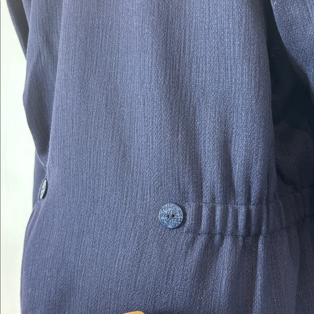 Vintage Navy Blazer & Pants Set – Soft Tailored Two-Piece - Size M to L - Picture 5 of 13